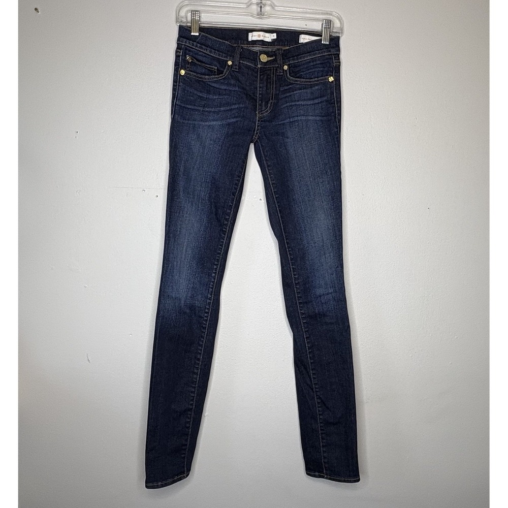Tory Burch Women's Size 25 Super Skinny Low Rise Dark Wash Jeans Designer